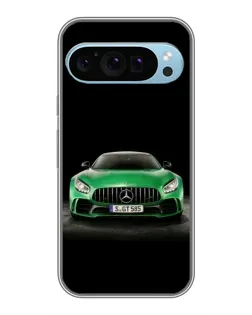 Чехол для Google Pixel 9 с картинкой «Mercedes — неоновый лого»