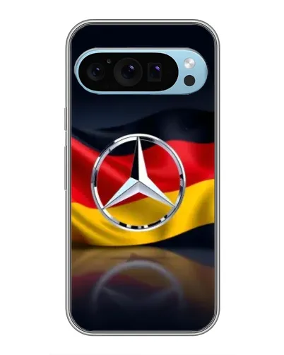 Чехол для Google Pixel 9 с картинкой «Mercedes — флаг Германии»