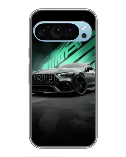 Чехол для Google Pixel 9 с картинкой «Темный Mercedes AMG»