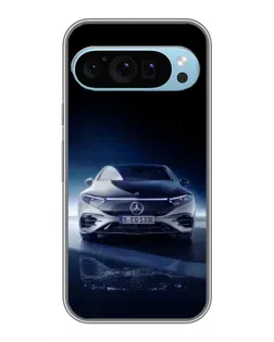 Чехол для Google Pixel 9 с картинкой «Ночной Mercedes EQ»