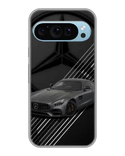 Чехол для Google Pixel 9 с картинкой «Mercedes AMG — графика»