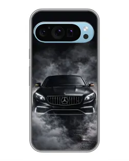 Чехол для Google Pixel 9 с картинкой «Mercedes в дыму»