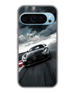Чехол для Google Pixel 9 с картинкой «Гоночный Mercedes AMG»