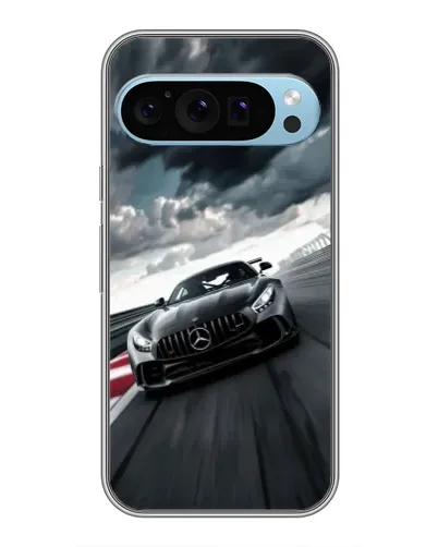 Чехол для Google Pixel 9 с картинкой «Гоночный Mercedes AMG»