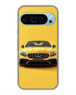 Чехол для Google Pixel 9 с картинкой «Желтый Mercedes GT»