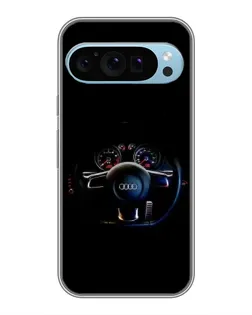 Чехол для Google Pixel 9 с картинкой «Салон Audi — руль»
