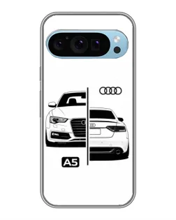 Чехол для Google Pixel 9 с картинкой «Audi — контрастный дизайн»