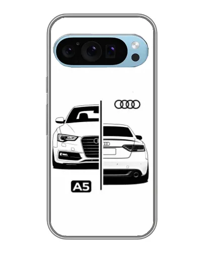 Чехол для Google Pixel 9 с картинкой «Audi — контрастный дизайн»