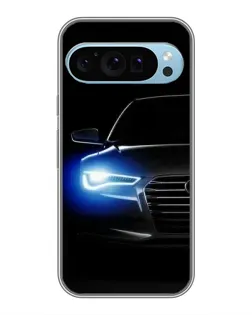 Чехол для Google Pixel 9 с картинкой «Неоновый взгляд Audi»
