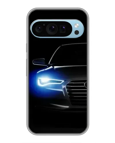 Чехол для Google Pixel 9 с картинкой «Неоновый взгляд Audi»