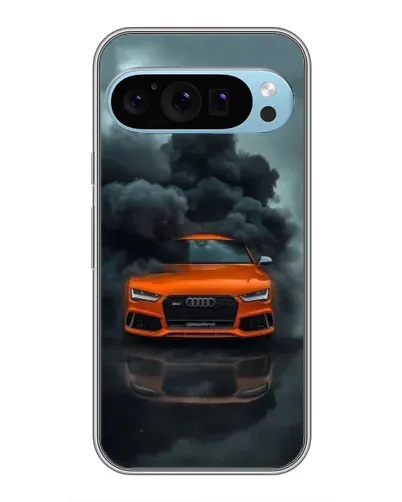 Чехол для Google Pixel 9 с картинкой «Audi в облаках дыма»