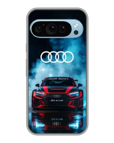 Чехол для Google Pixel 9 с картинкой «Audi Sport — неон»