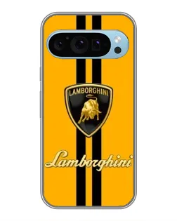 Чехол для Google Pixel 9 с картинкой «Lamborghini Stripe желтый»