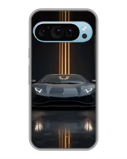 Чохол для Google Pixel 9 з картинкою «Lamborghini золоті лінії»