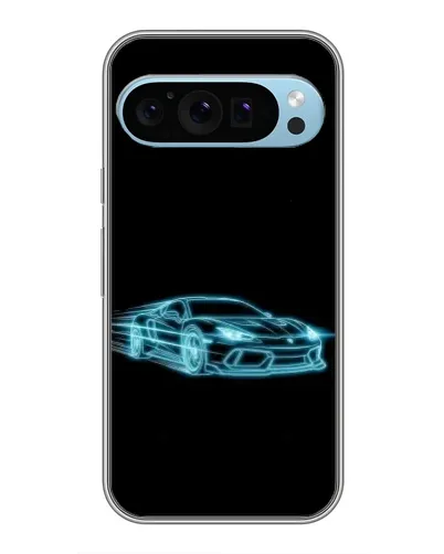 Чохол для Google Pixel 9 з картинкою «Неоновий контур Lamborghini»