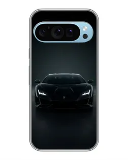 Чохол для Google Pixel 9 з картинкою «Чорний Lamborghini Aventador»