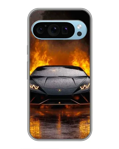 Чохол для Google Pixel 9 з картинкою «Lamborghini у вогні»