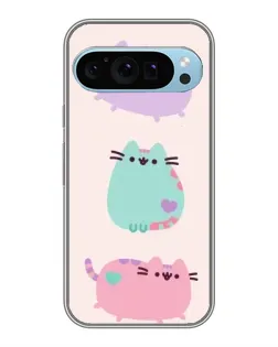 Чехол для Google Pixel 9 с картинкой «Pusheen трио»
