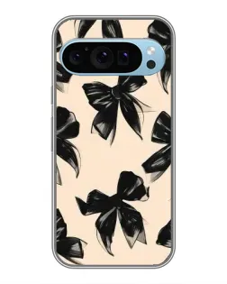 Чохол для Google Pixel 9 з картинкою «Патерн чорні банти»