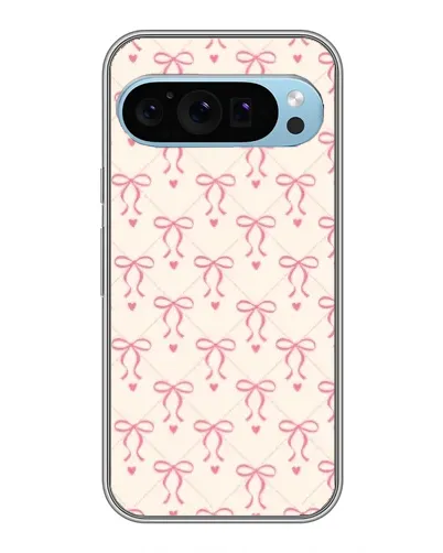 Чохол для Google Pixel 9 з картинкою «Рожеві бантики Coquette»