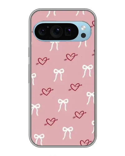 Чохол для Google Pixel 9 з картинкою «Серця та банти»