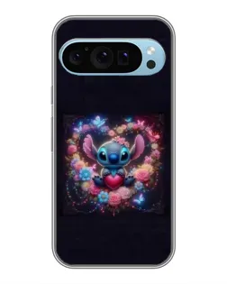Чехол для Google Pixel 9 с картинкой «Stitch в цветах»