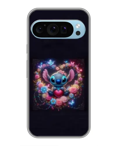 Чехол для Google Pixel 9 с картинкой «Stitch в цветах»