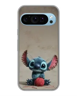 Чехол для Google Pixel 9 с картинкой «Стич на коричневом фоне»