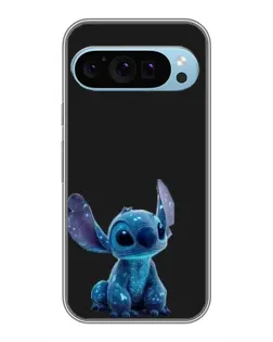 Чехол для Google Pixel 9 с картинкой «Стич на черном»