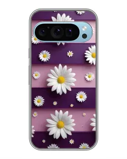 Чохол для Google Pixel 9 з картинкою «Ромашки на фіолетовому»