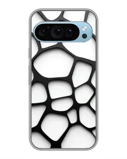 Чехол для Google Pixel 9 с картинкой «Белая объемная сетка»