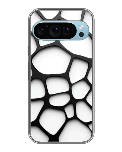 Чохол для Google Pixel 9 з картинкою «Біла об'ємна сітка»