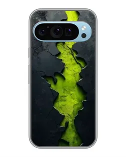 Чохол для Google Pixel 9 з картинкою «Салатовий розлом скелі»