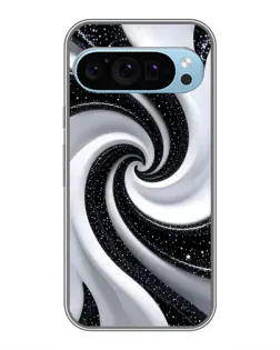 Чохол для Google Pixel 9 з картинкою «Чорно-біла спіраль»