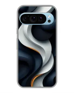Чохол для Google Pixel 9 з картинкою «Об'ємні чорно-білі стрічки»