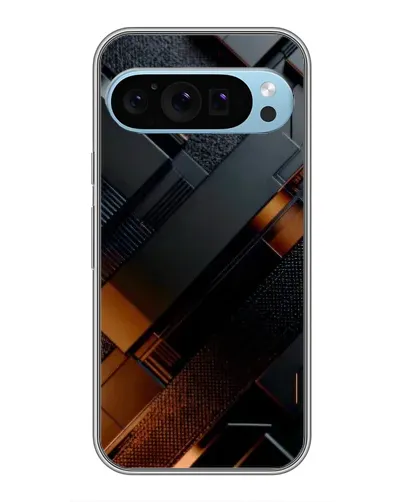 Чохол для Google Pixel 9 з картинкою «Чорні геометричні блоки»