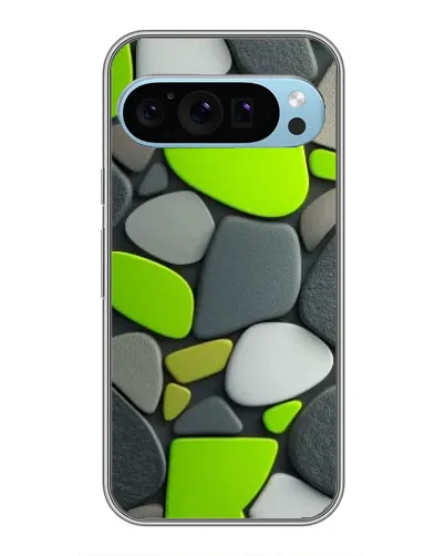 Чохол для Google Pixel 9 з картинкою «Яскрава неонова галька»