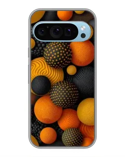 Чохол для Google Pixel 9 з картинкою «Об'ємні помаранчеві сфери»