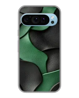 Чохол для Google Pixel 9 з картинкою «Зелені шкіряні хвилі»