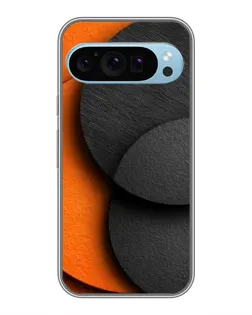 Чохол для Google Pixel 9 з картинкою «Геометрія помаранчевих кіл»
