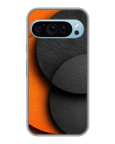 Чохол для Google Pixel 9 з картинкою «Геометрія помаранчевих кіл»