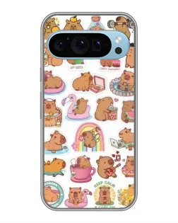 Чехол для Google Pixel 9 с картинкой «Капибары набор»