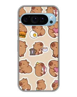 Чехол для Google Pixel 9 с картинкой «Капибары паттерн»