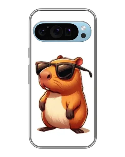 Чехол для Google Pixel 9 с картинкой «Капибара в очках»