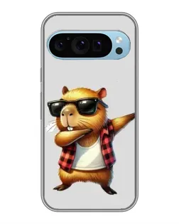 Чехол для Google Pixel 9 с картинкой «Капибара рэпер даб»
