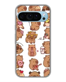 Чехол для Google Pixel 9 с картинкой «Стикерпак с капибарами»