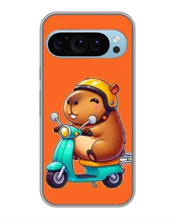 Чехол для Google Pixel 9 с картинкой «Капибара на скутере»