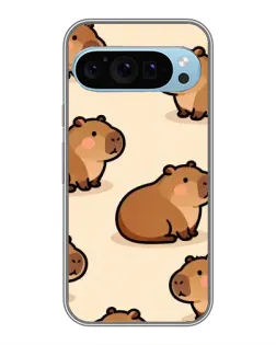 Чехол для Google Pixel 9 с картинкой «Паттерн милых капибар»