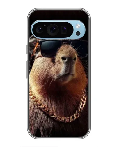 Чехол для Google Pixel 9 с картинкой «Капибара золотая цепь»