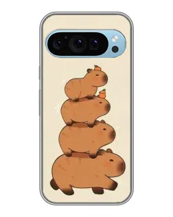 Чехол для Google Pixel 9 с картинкой «Башня из капибар»